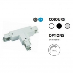 Powergear - 3PH T Verbinder, LINKS 1 ZU LINKS 2 UMSCHALTBAR, Schwarz