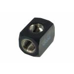Alphacool - HF Anschlussterminal TEE T-St�ck Rund G1/4 (schwarz)